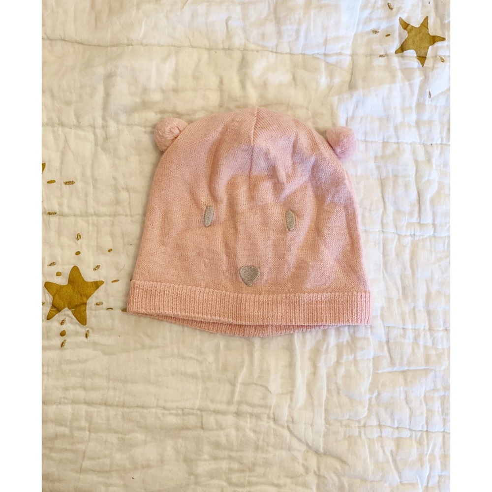 Petit Bateau | Pink Bear Baby Beanie